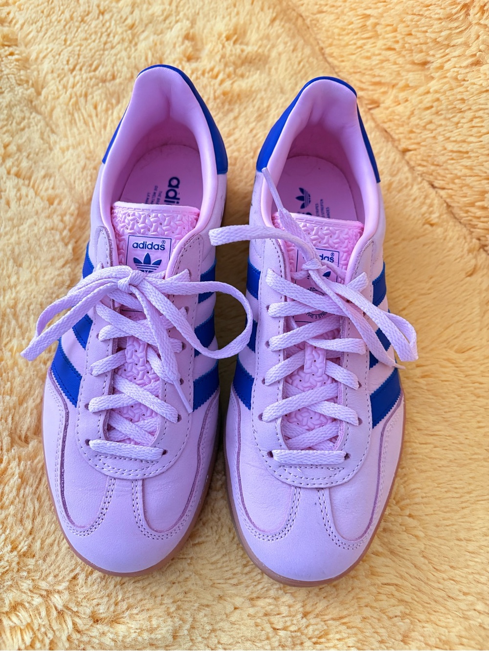 adidas  Samba Classic Sneakers - Pink with Blue Stripes - Picture 2 of 6